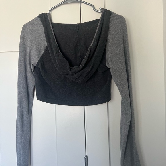 Bebe sport cropped sweater long sleeve bling rhinestone Swarovski crystals y2k - Picture 3 of 3